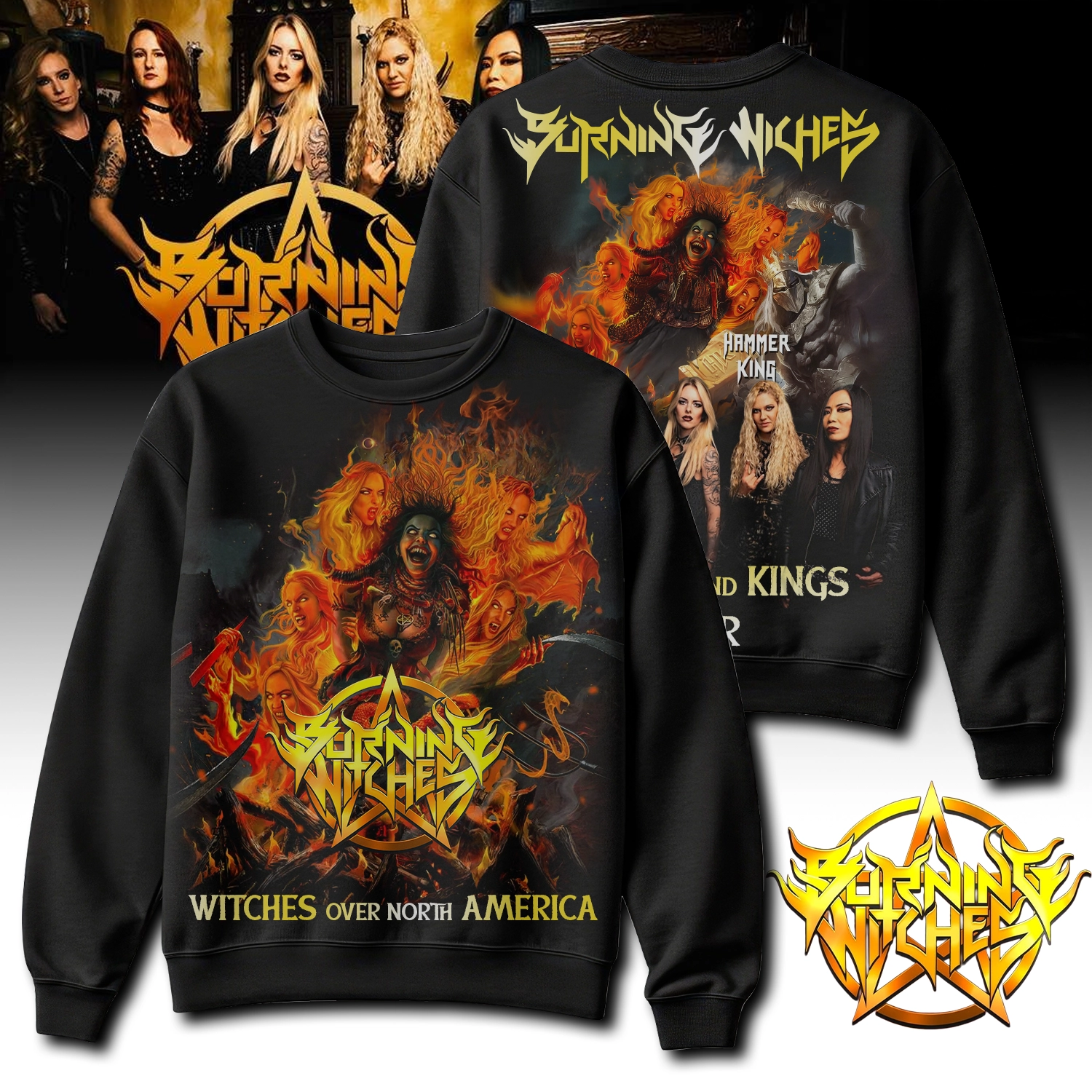 Gleammerch Burning Witches Sweater Gifts For Fans