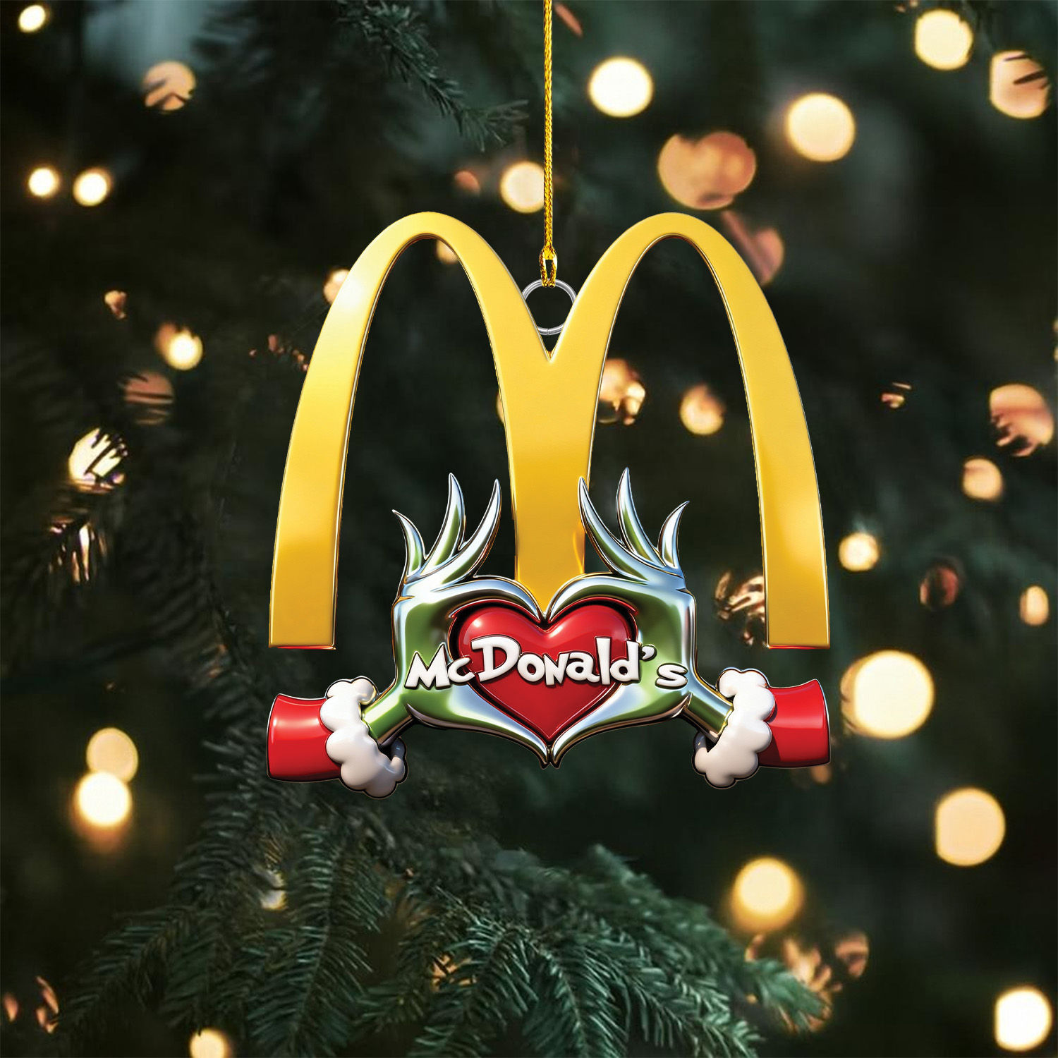 Gleammerch The Grinch x Mcdonald's Acrylic Ornament Gift For Fan