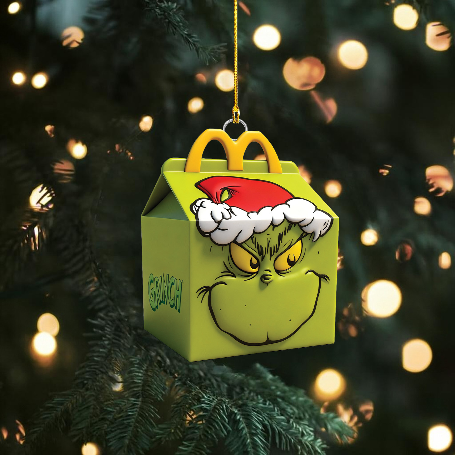 Gleammerch The Grinch x Mcdonald's Acrylic Ornament Gift For Fan
