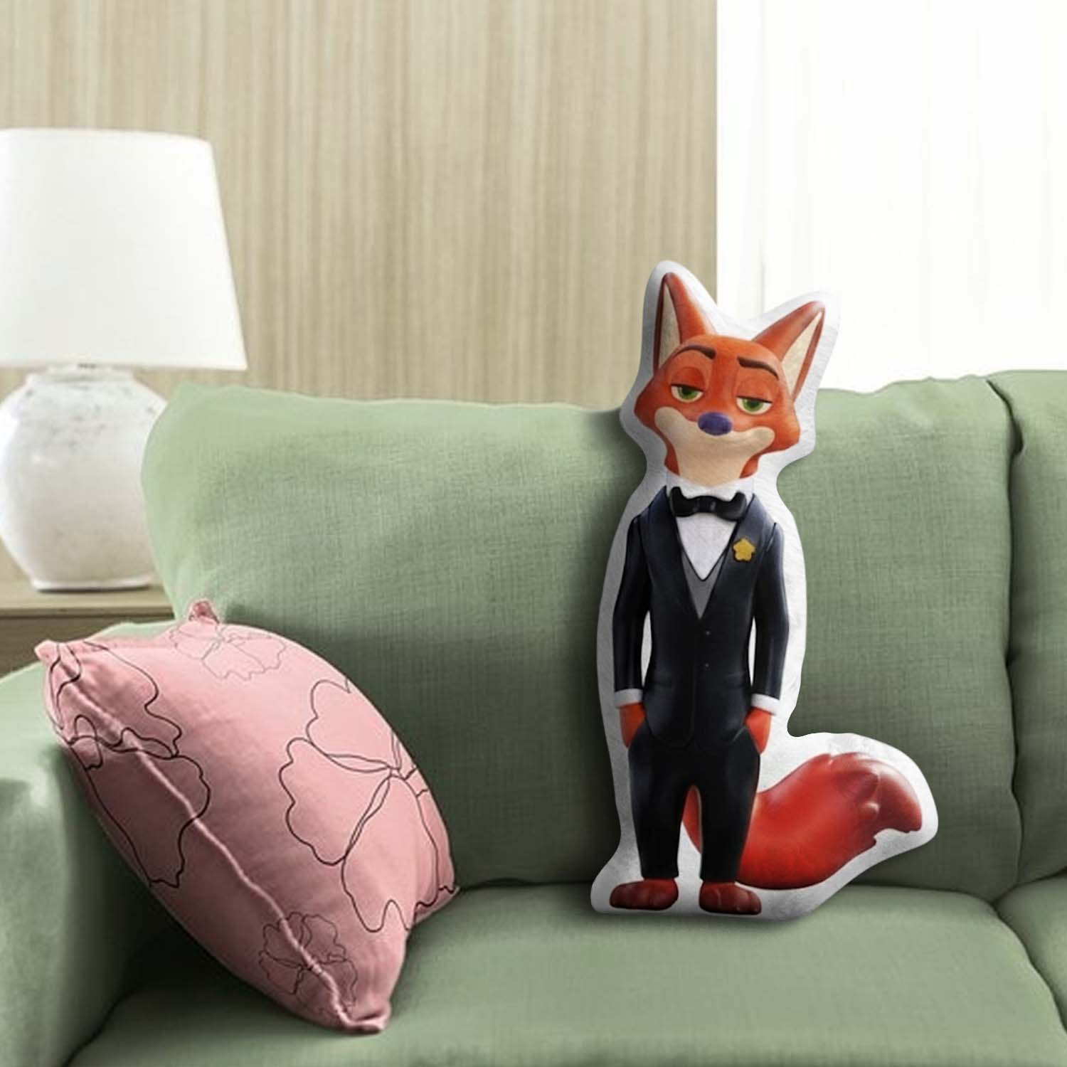 Gleammerch Nick Wilde Custom Shaped Pillow Gift For Fans