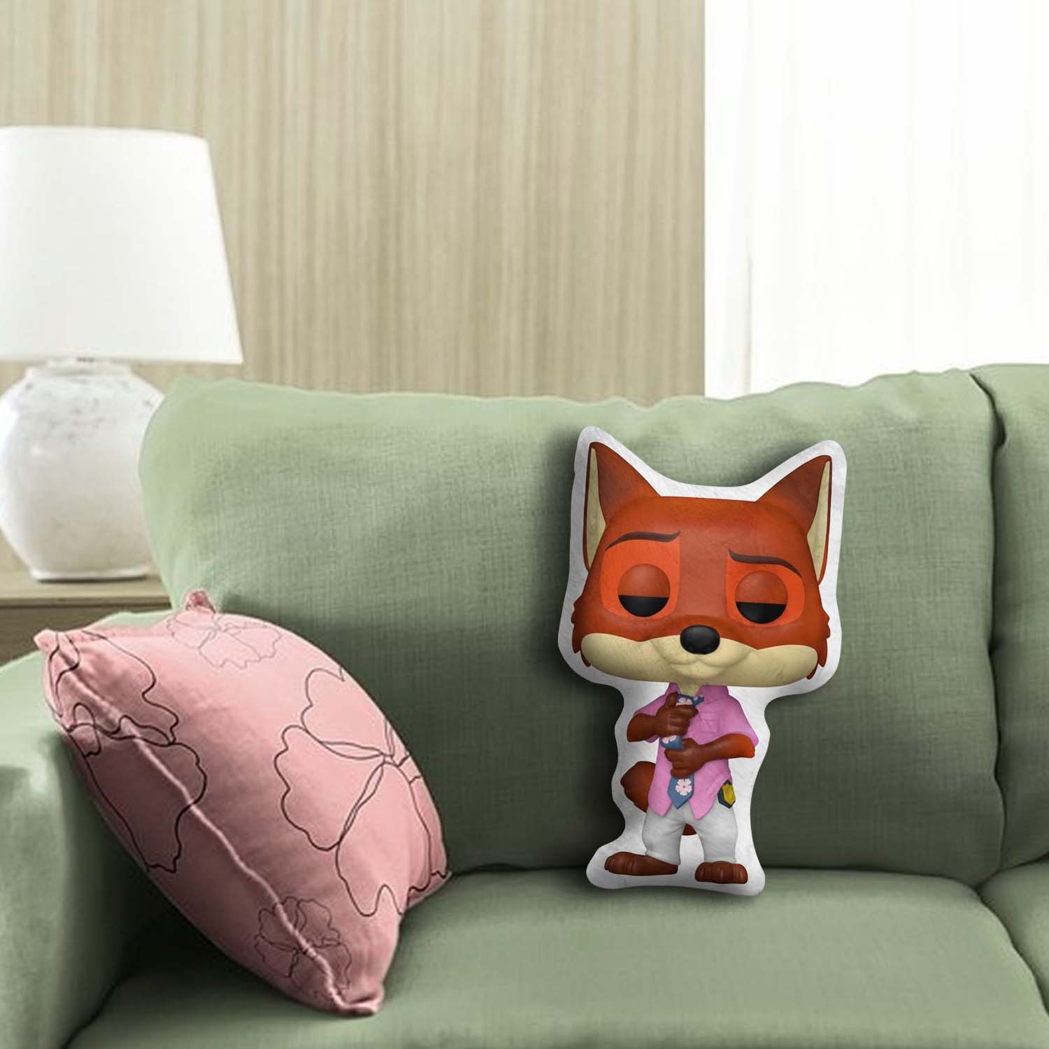 Gleammerch Nick Wilde Custom Shaped Pillow Gift For Fans