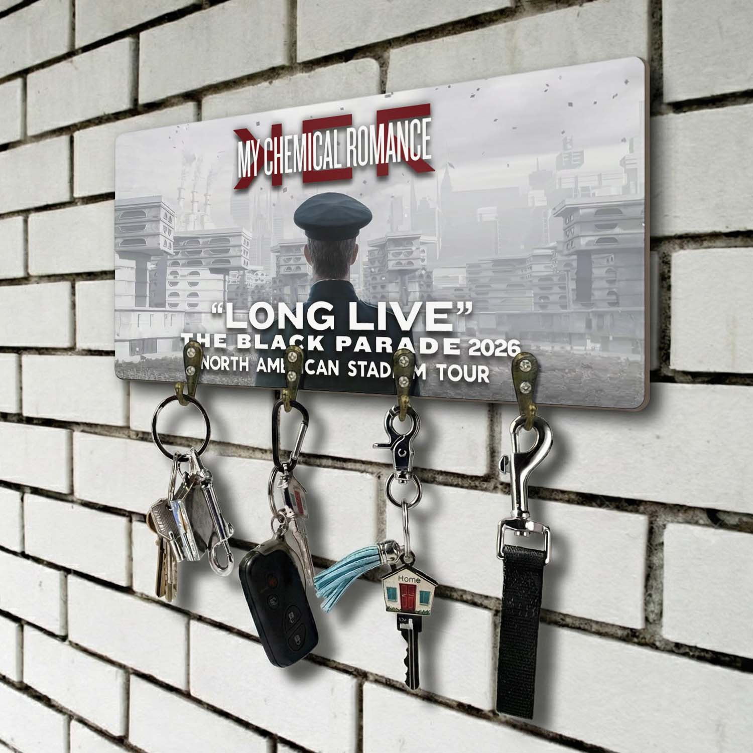 Gleammerch My Chemical Romance Personalized Key Holder Gifts For Fans