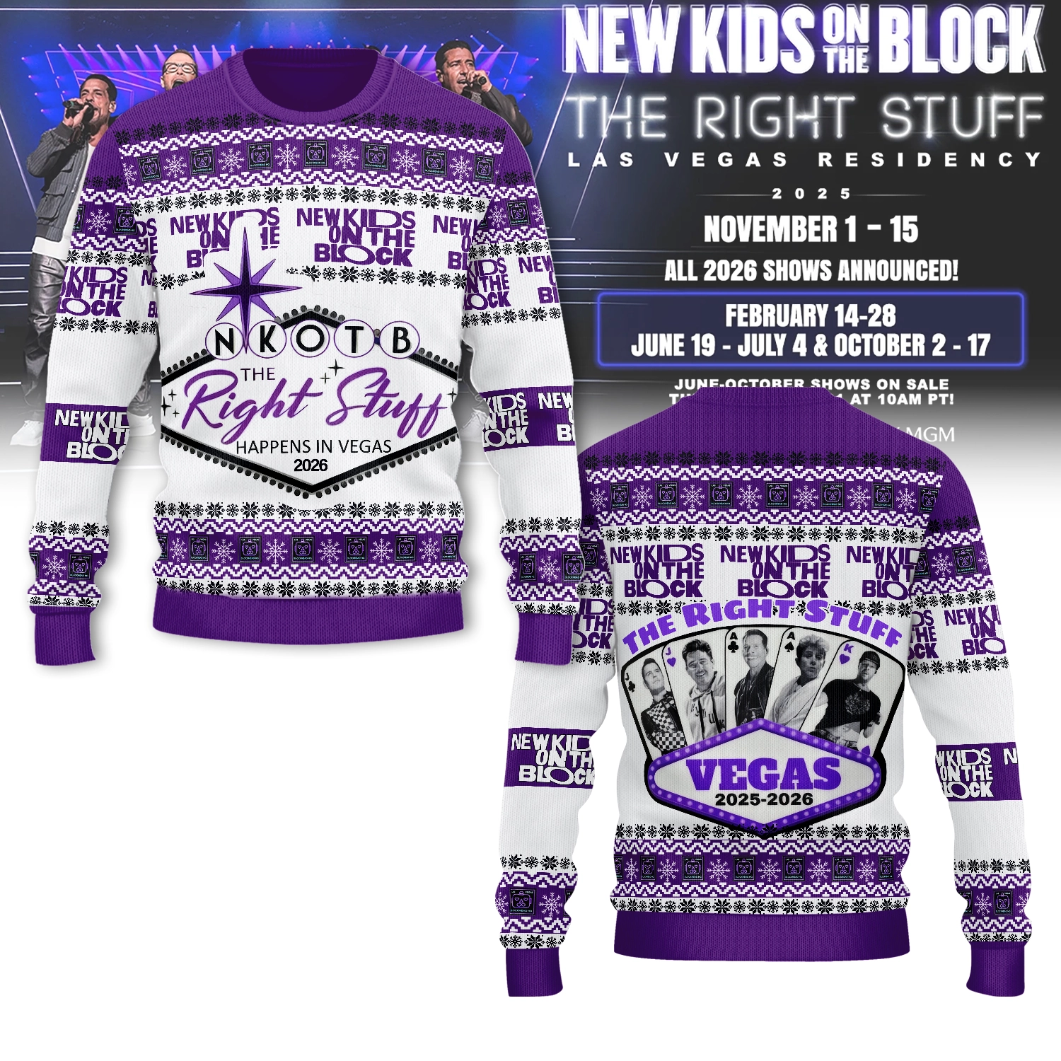 Gleammerch New Kids On The Block Personalized Ugly Sweater For Fans