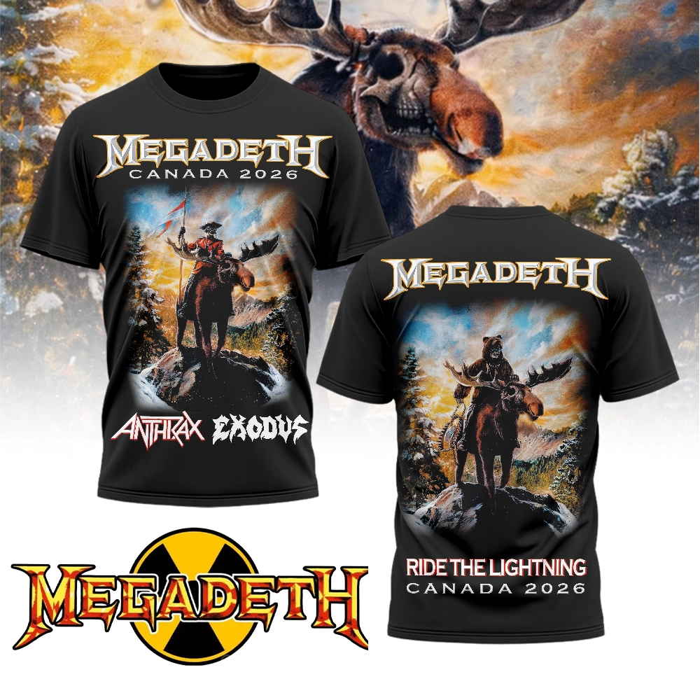 Gleammerch Megadeth x Canada Tour 2026 T-Shirt Gifts For Fans