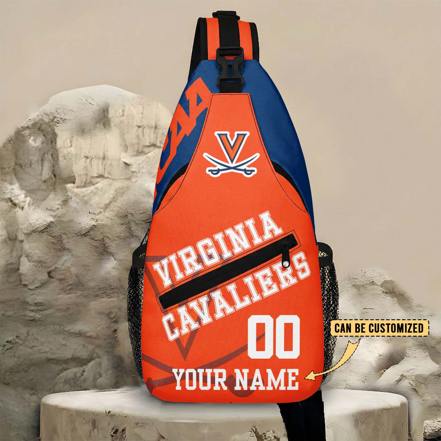 Glammerch Virginia Cavaliers NCAA Football Personalized Sling Bags Gift For Fans