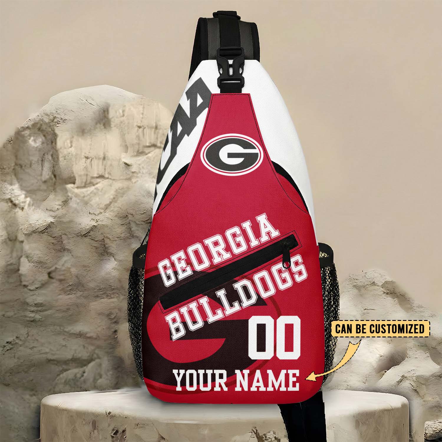 Glammerch Georgia Bulldogs NCAA Football Personalized Sling Bags Gift For Fans