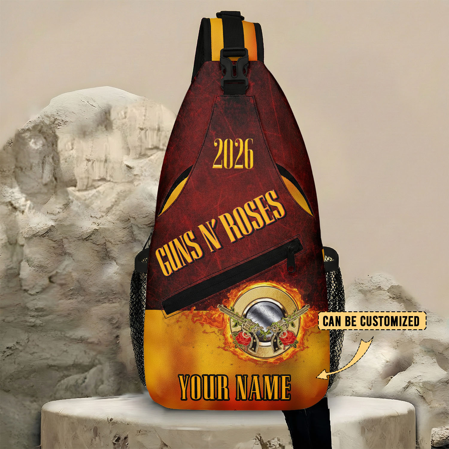 Gleammerch Guns N' Roses Personalized Sling Bags Gift For Fans