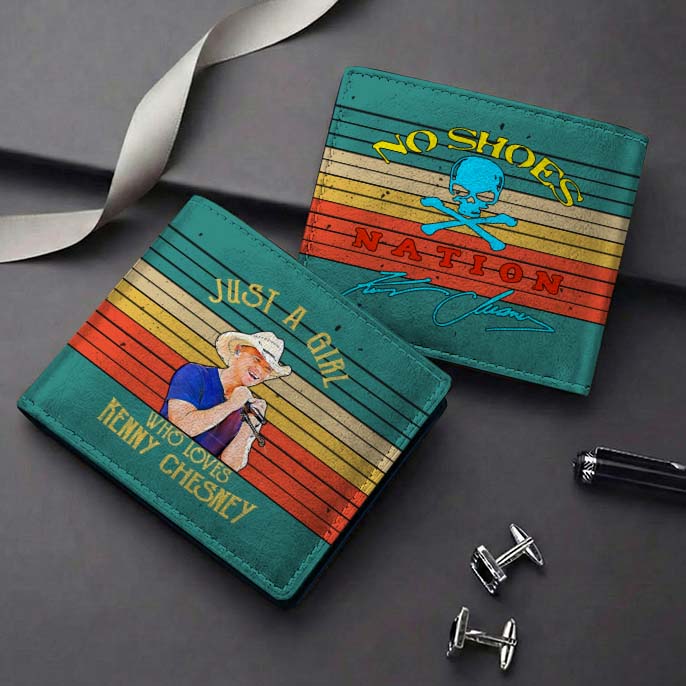 Gleammerch Kenny Chesney Personalized Leather Wallet Gift For Fans