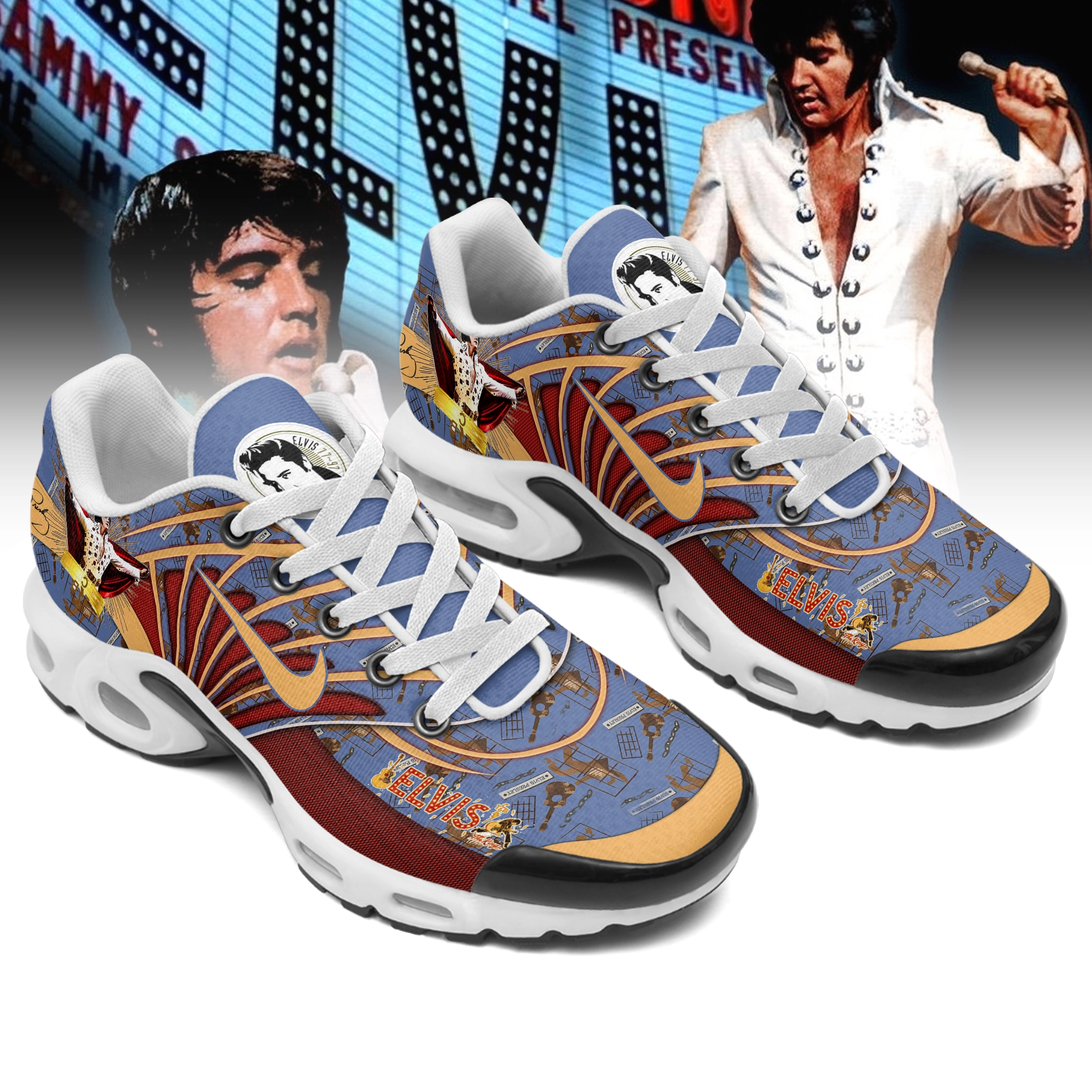 Gleammerch Elvis Presley TN Shoes Sneakers For Men And Women