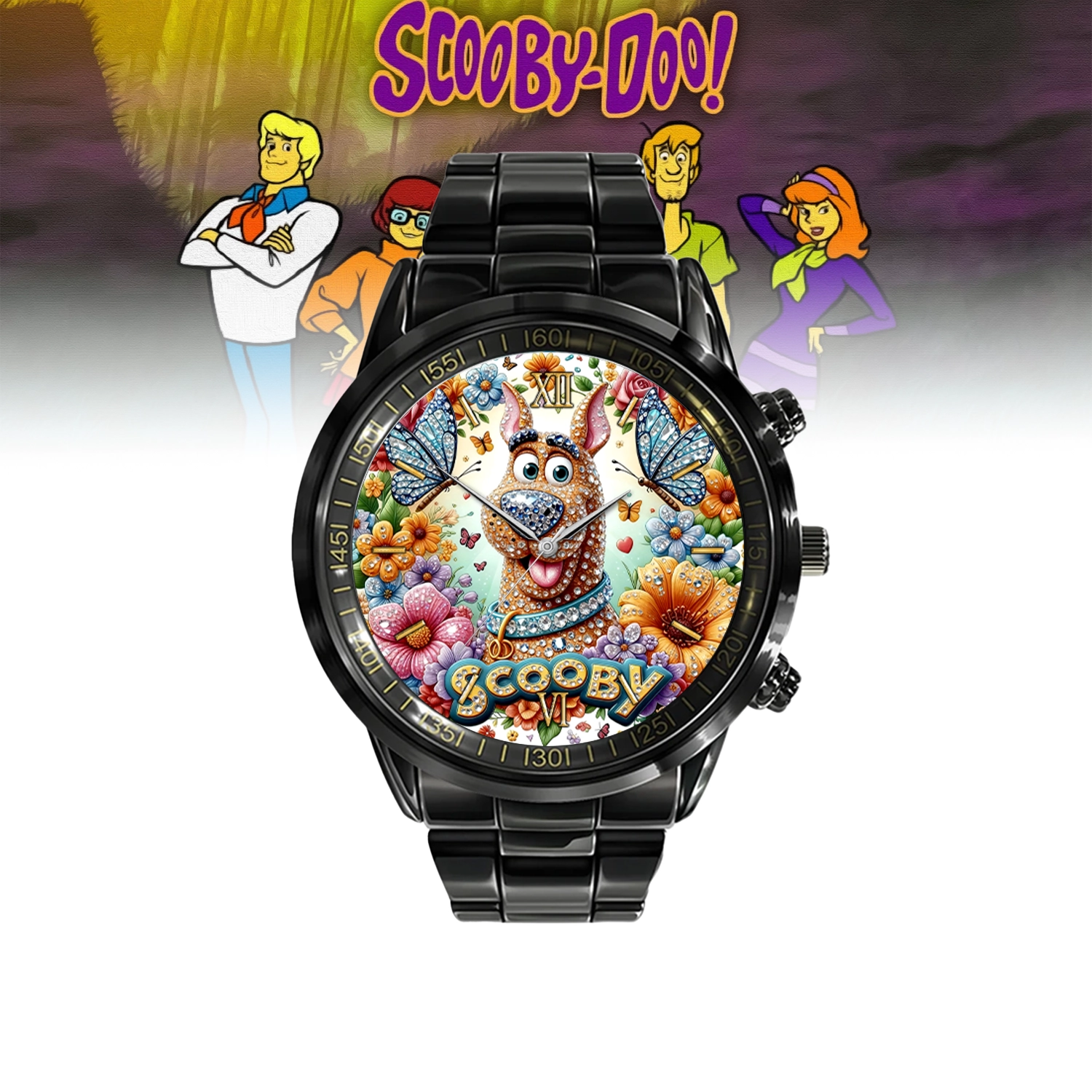 Gleammerch Scooby Doo Personalized Stainless Steel Hand Watch Gift For Fans