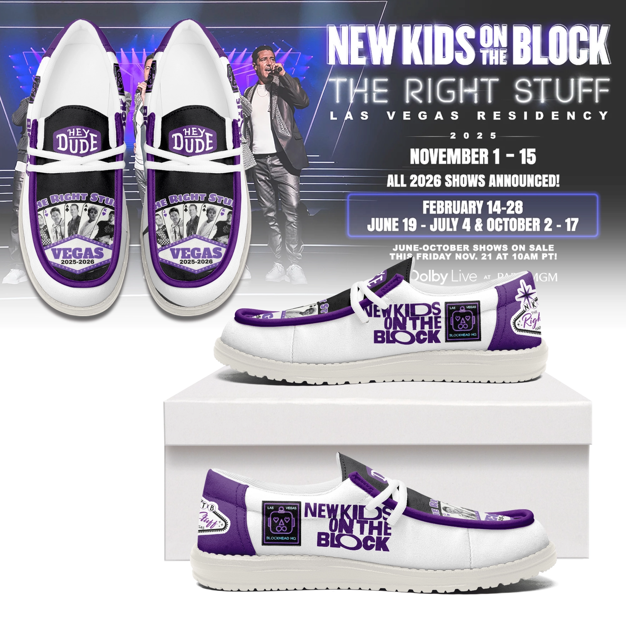 Gleammerch New Kids On The Block Hey Dude Shoes For Men And Women