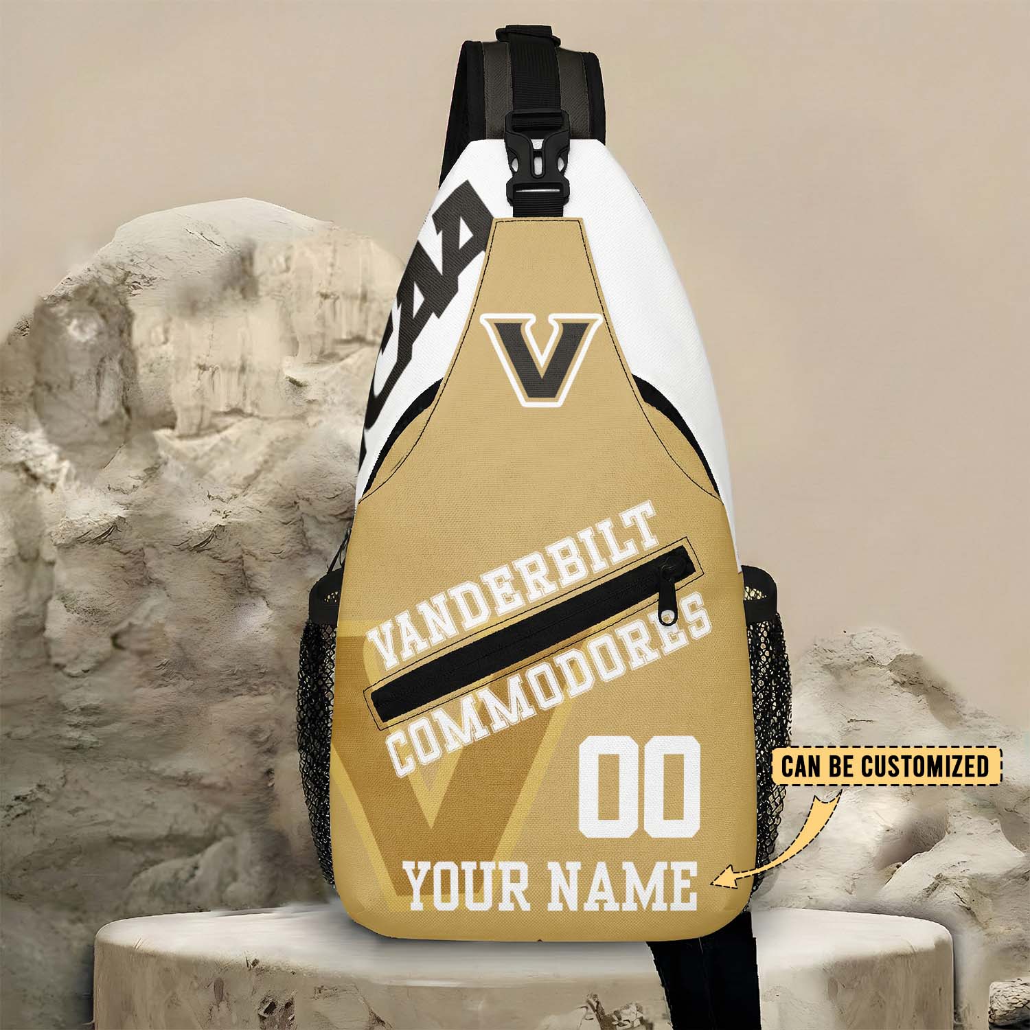 Glammerch Vanderbilt Commodores NCAA Football Personalized Sling Bags Gift For Fans