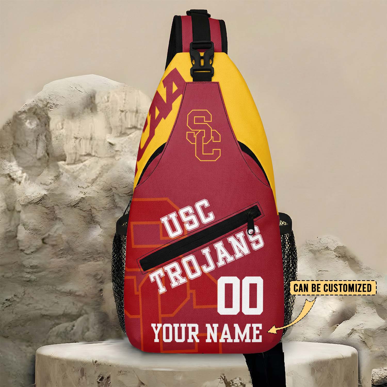Glammerch USC Trojans NCAA Football Personalized Sling Bags Gift For Fans