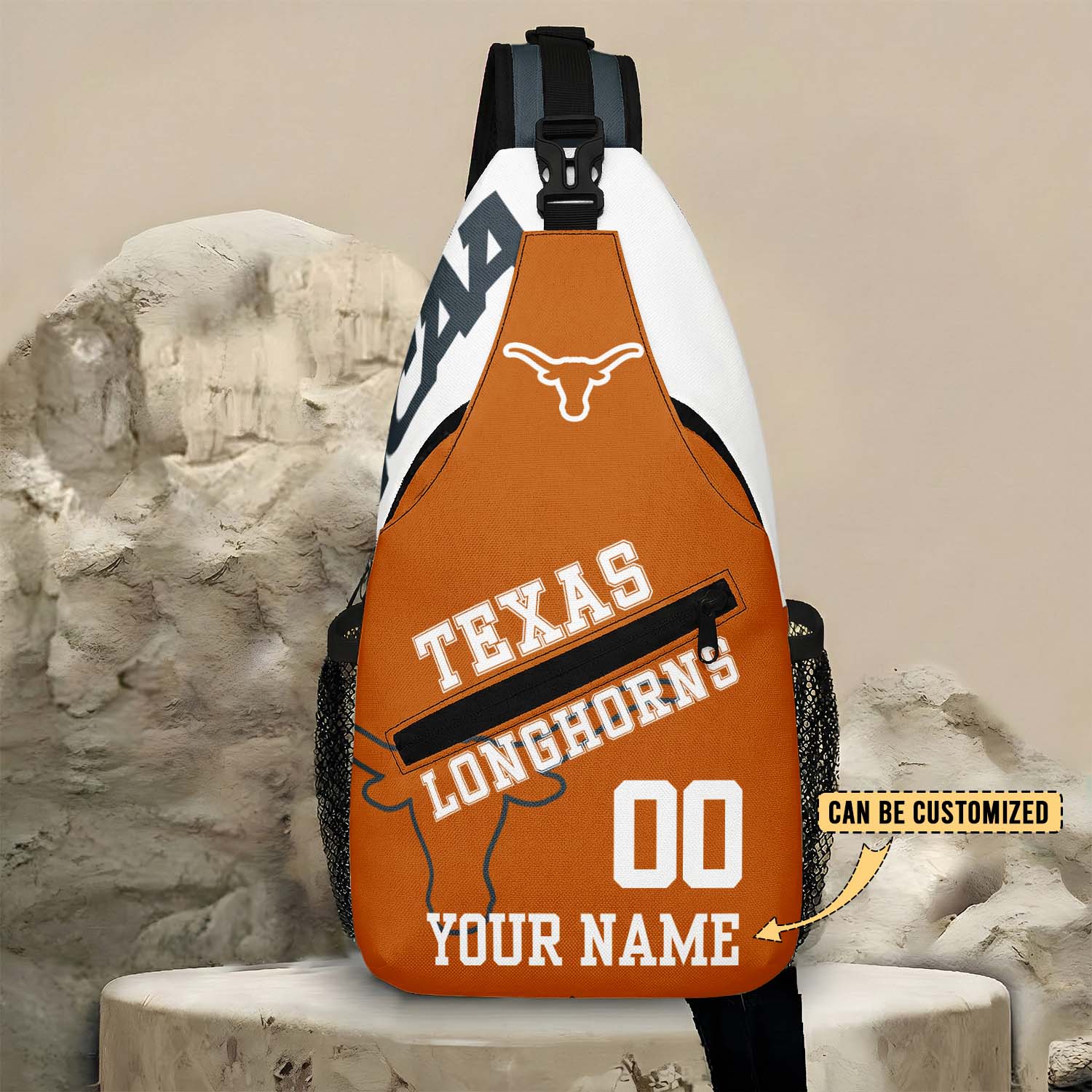 Glammerch Texas Longhorns NCAA Football Personalized Sling Bags Gift For Fans