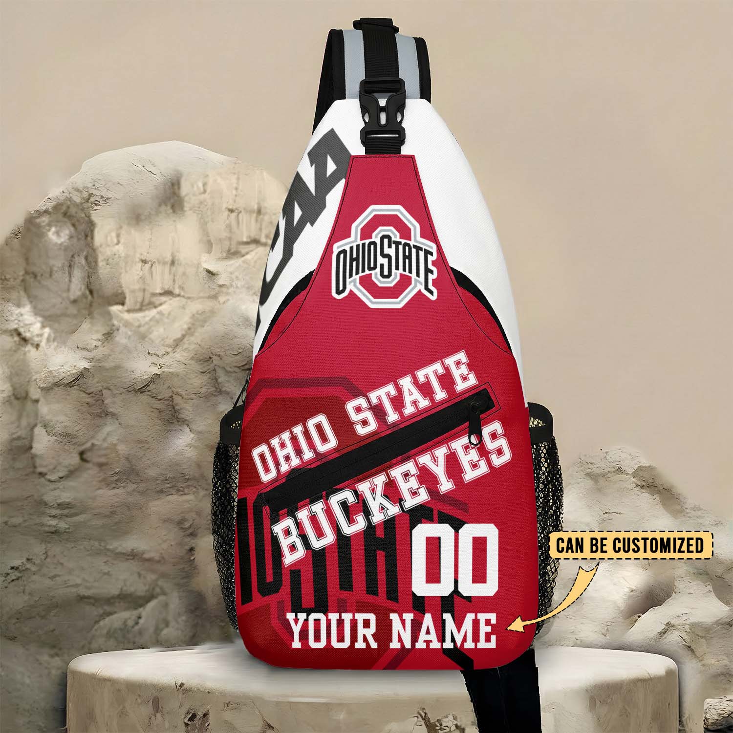 Glammerch Ohio State Buckeyes NCAA Football Personalized Sling Bags Gift For Fans