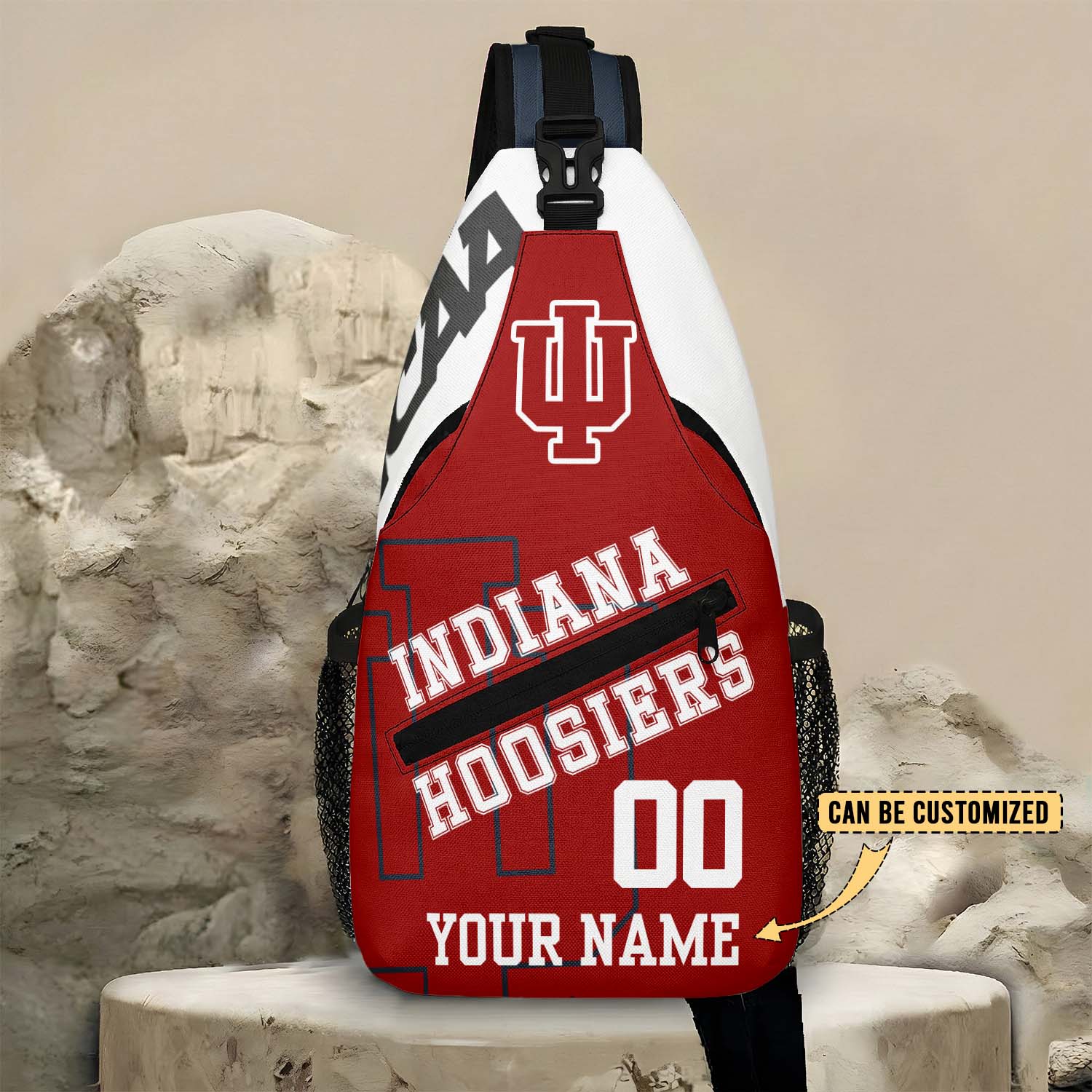 Glammerch Indiana Hoosiers NCAA Football Personalized Sling Bags Gift For Fans
