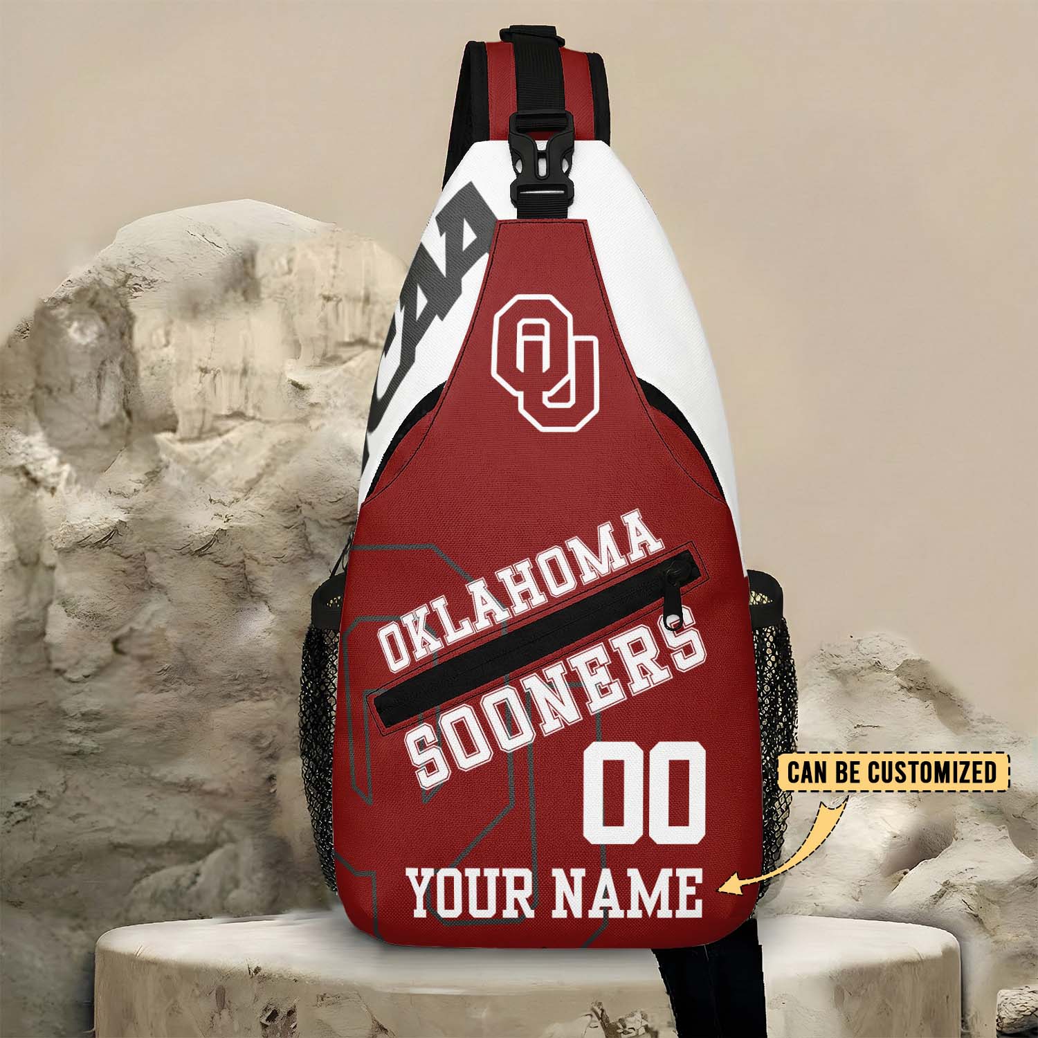Glammerch Oklahoma Sooners NCAA Football Personalized Sling Bags Gift For Fans