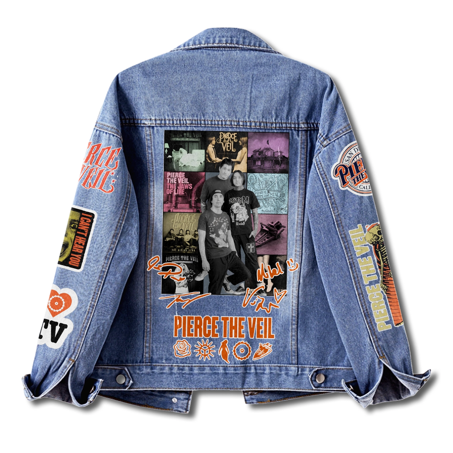 Gleammerch Pierce the Veil Denim Jacket Gift For Fans