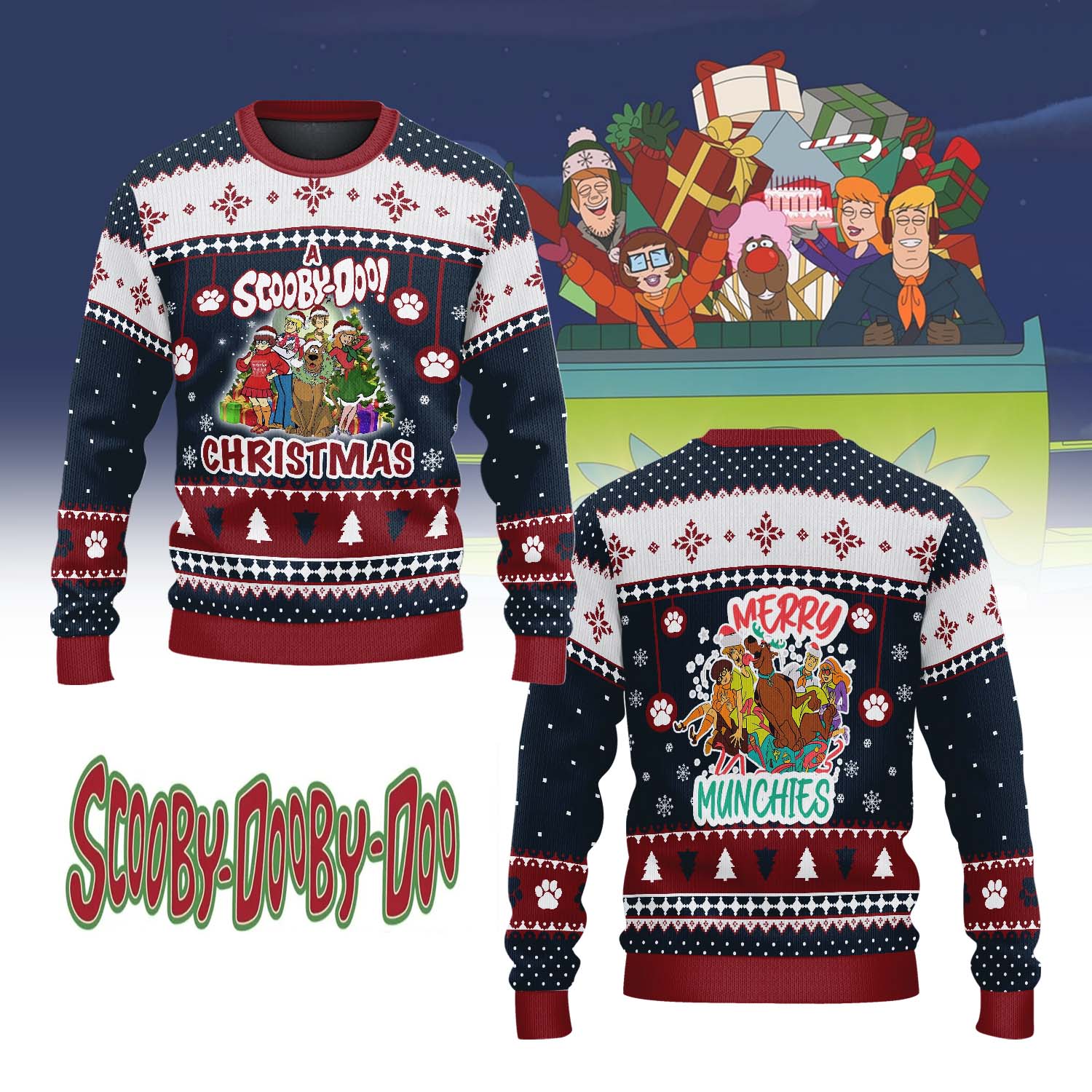 Gleammerch Scooby - Doo Personalized Ugly Sweater For Fans