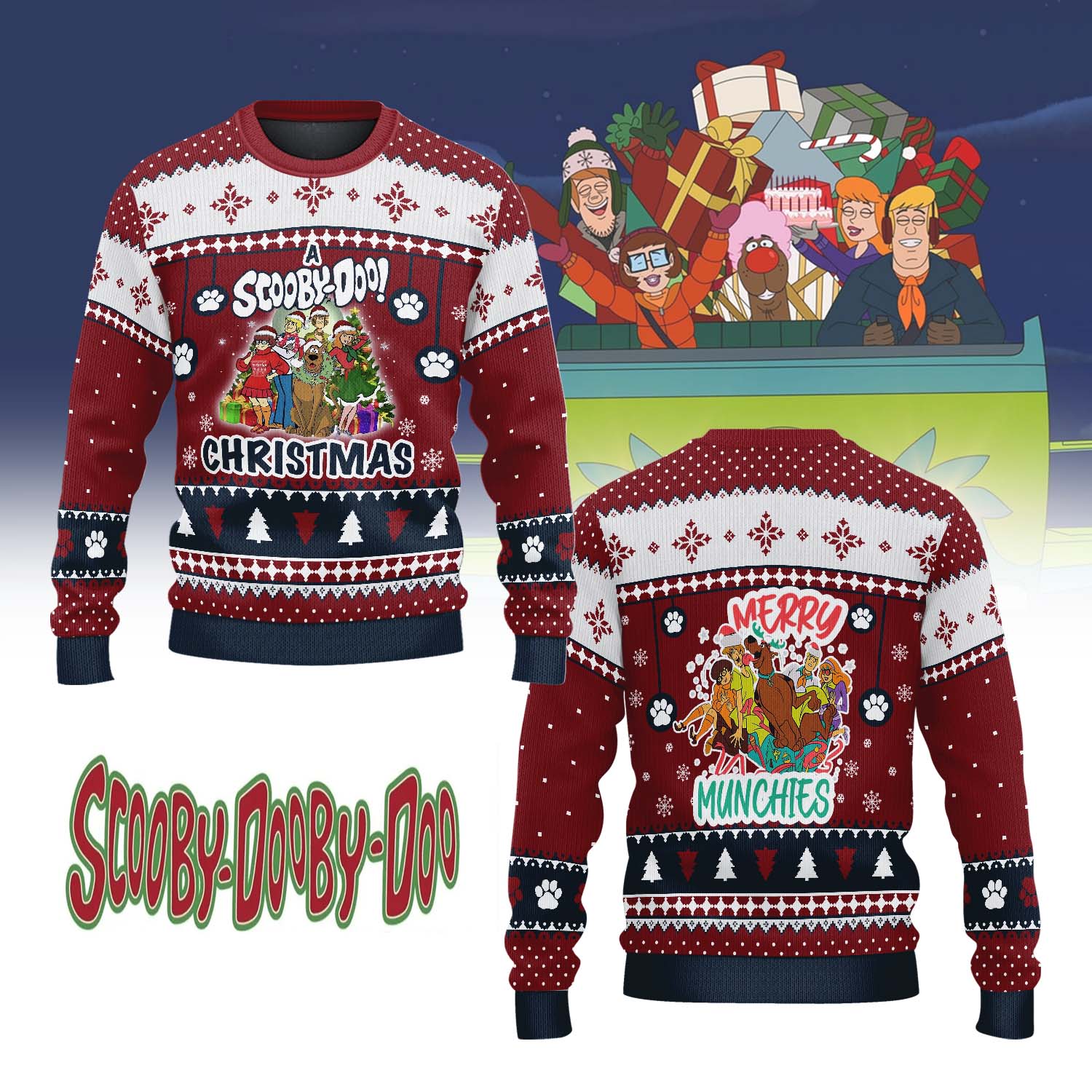 Gleammerch Scooby - Doo Personalized Ugly Sweater For Fans