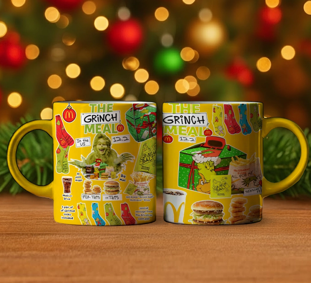 Gleammerch The Grinch x Mcdonald's Personalized Mug Gift For Fans