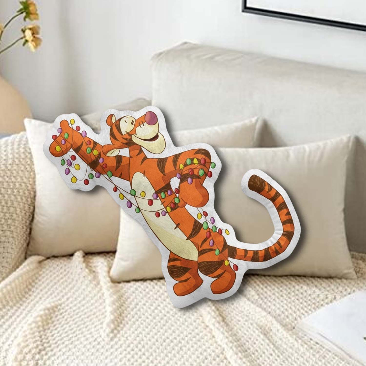 Gleammerch Tigger x Christmas Custom Shaped Pillow Gift For Fans