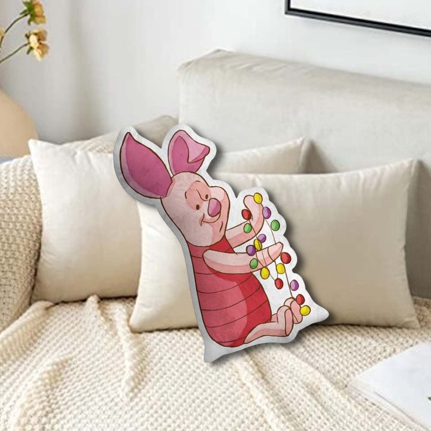Gleammerch Piglet x Christmas Custom Shaped Pillow Gift For Fans