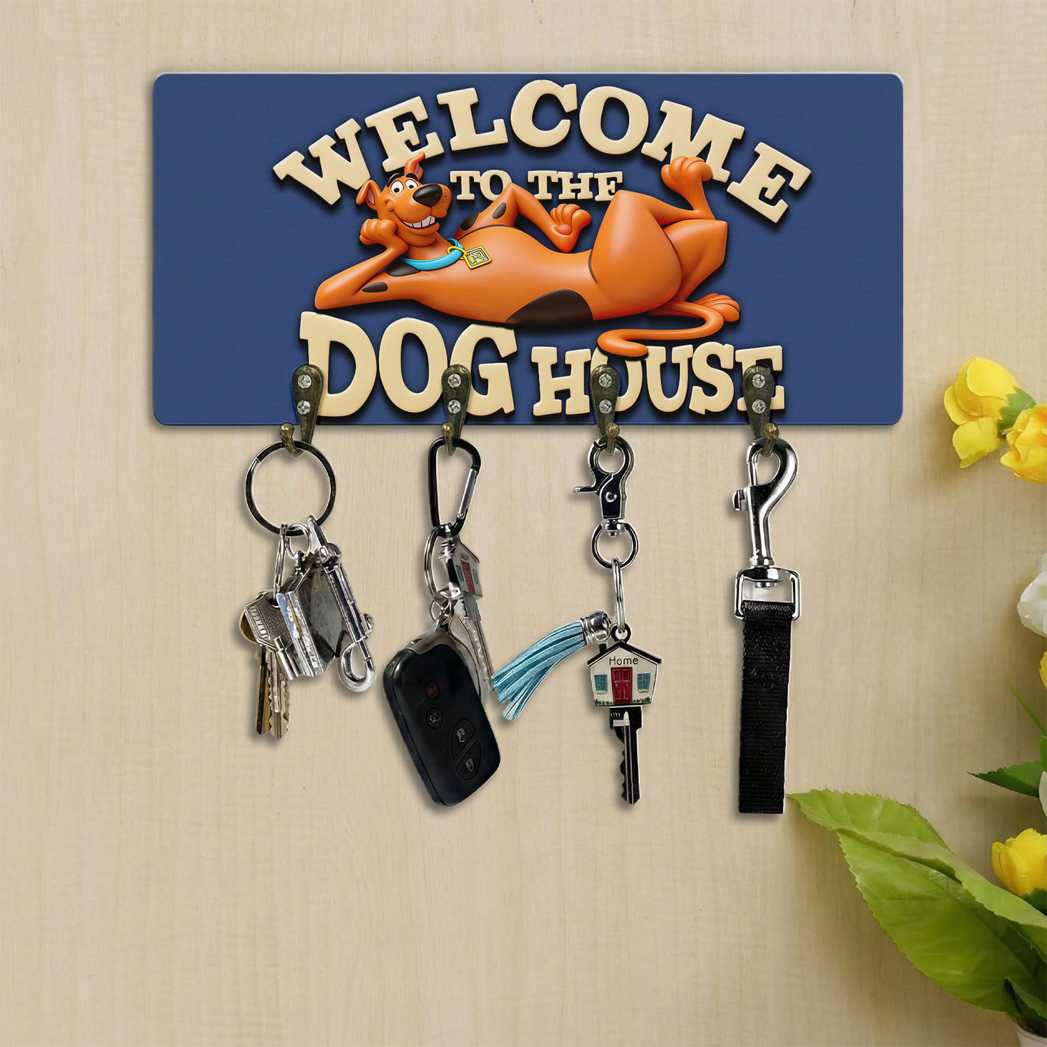 Gleammerch Snoopy Personalized Key Holder Gifts For Fans