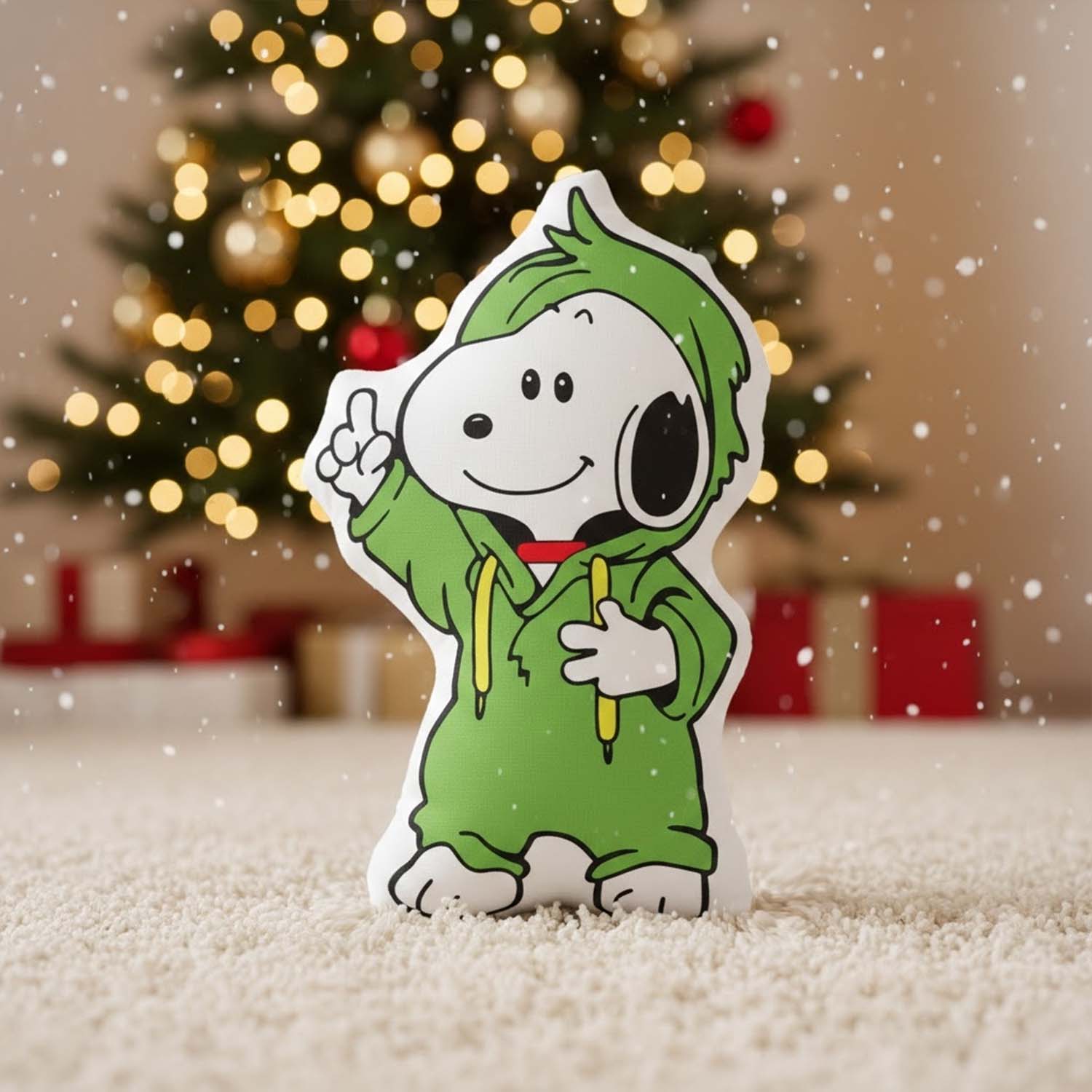 Gleammerch Grinch x Snoopy Custom Shaped Pillow Gift For Fans