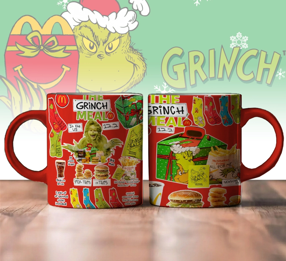 Gleammerch The Grinch x Mcdonald's Personalized Mug Gift For Fans