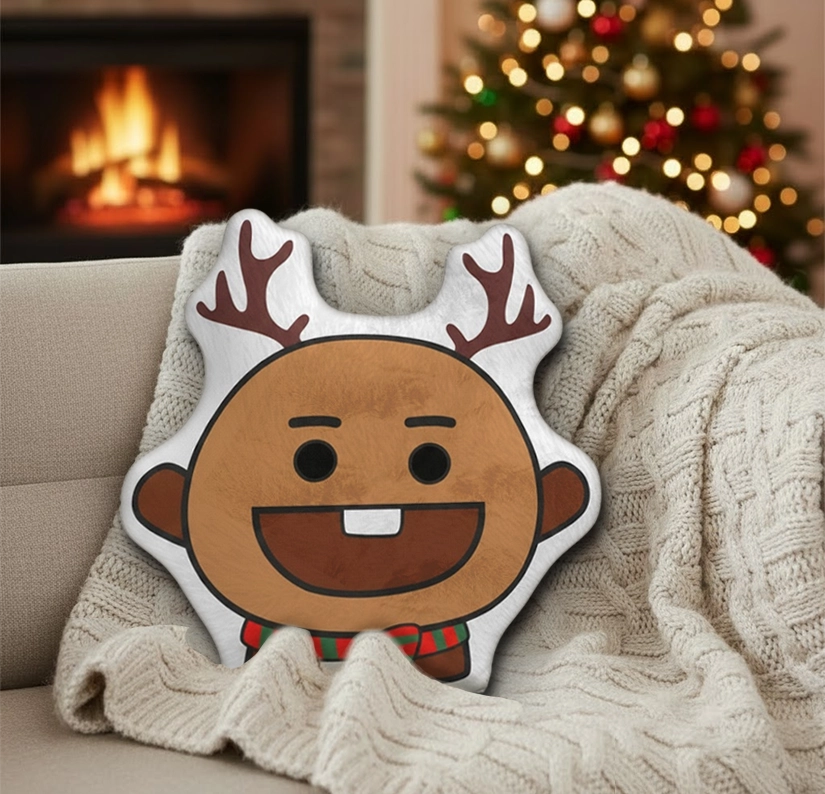 Gleammerch SHOOKY BT21 x Christmas Custom Shaped Pillow Gift For Fans