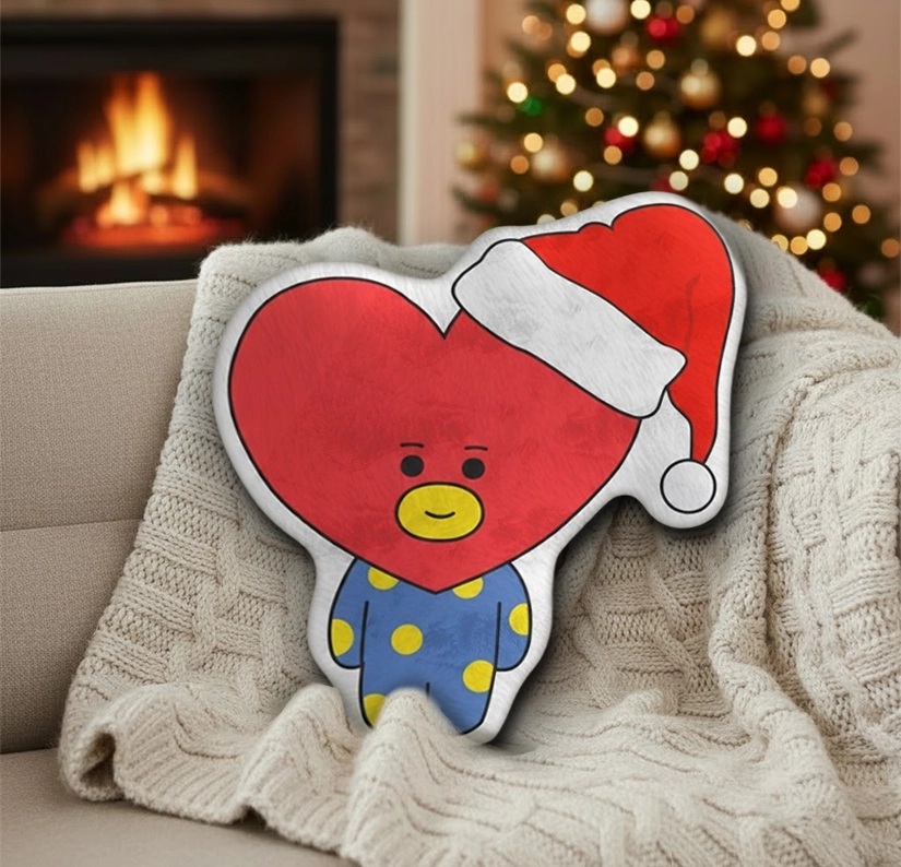 Gleammerch TATA BT21 x Christmas Custom Shaped Pillow Gift For Fans