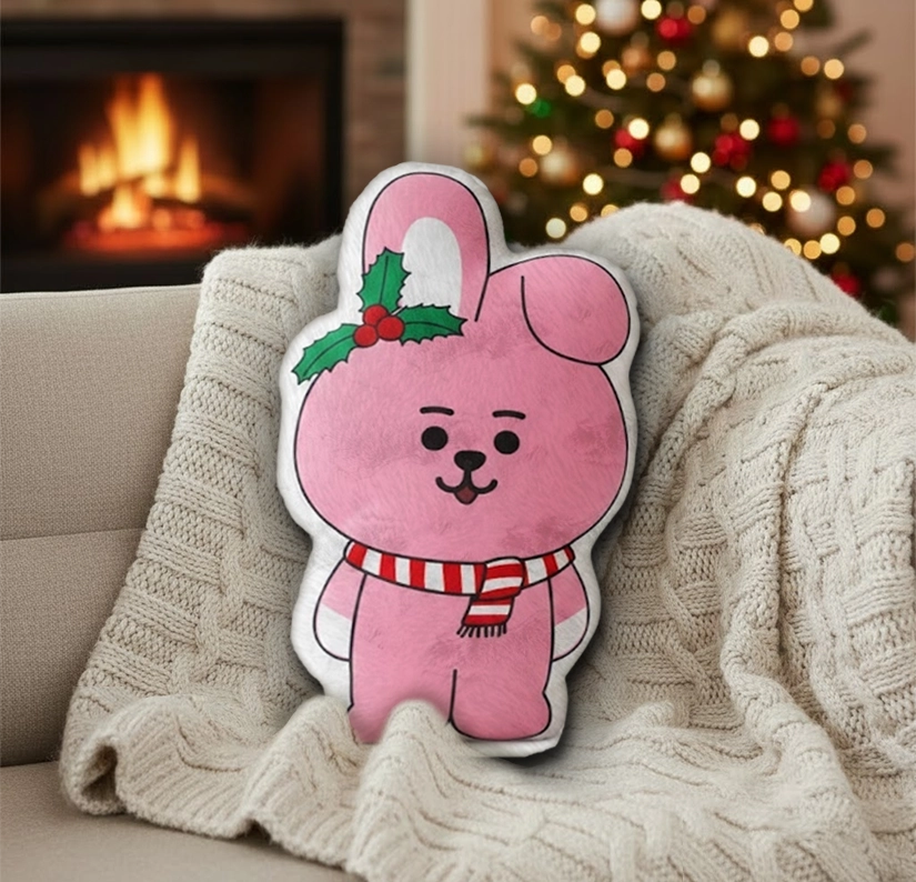 Gleammerch COOKY BT21 x Christmas Custom Shaped Pillow Gift For Fans