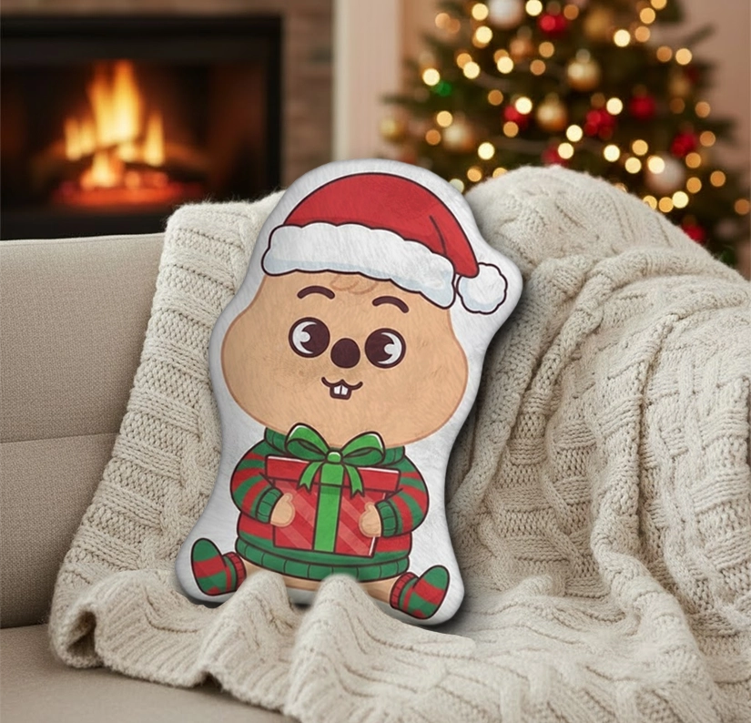 Gleammerch Han Quokka x Christmas Custom Shaped Pillow Gift For Fans
