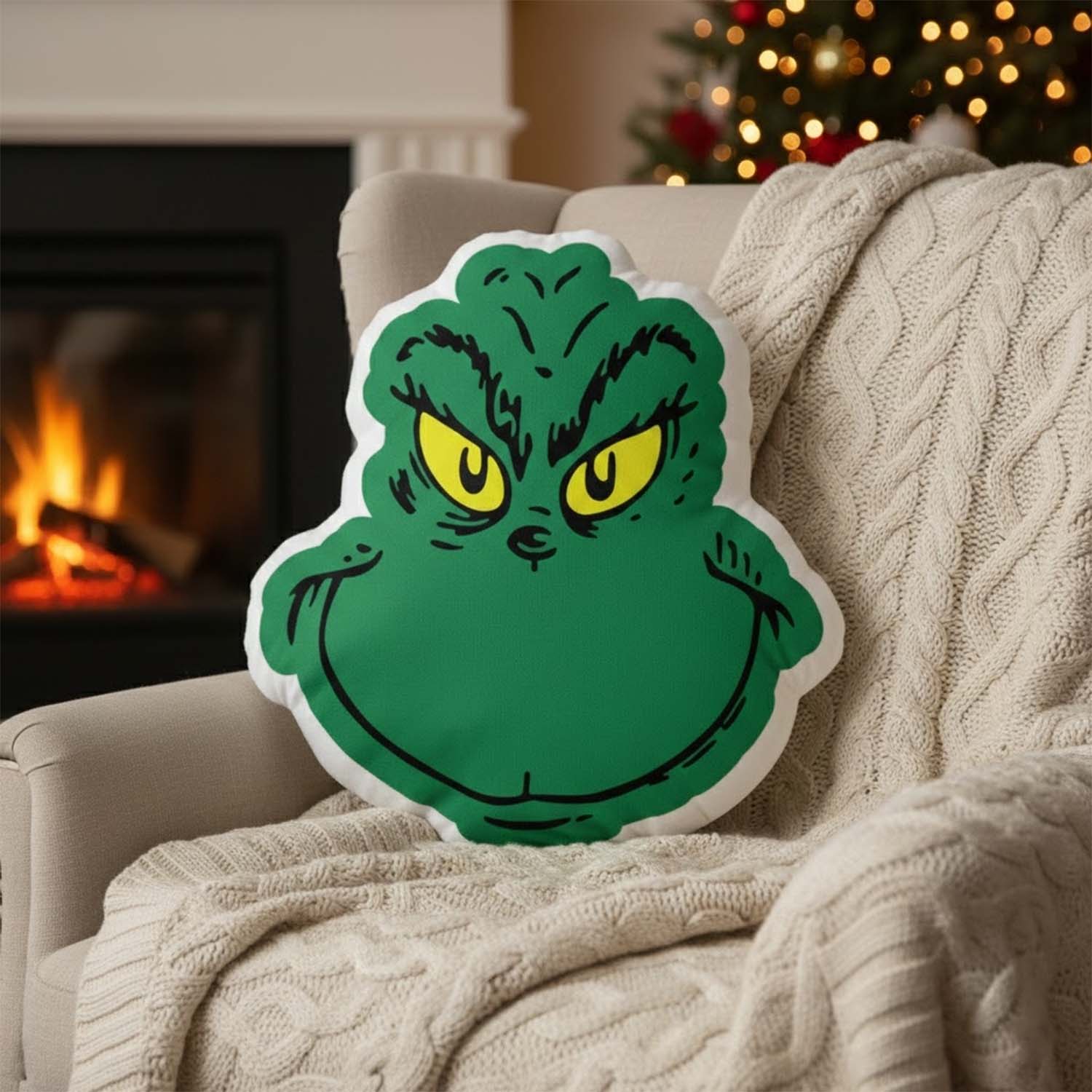 Gleammerch The Grinch x Christmas Custom Shaped Pillow Gift For Fans