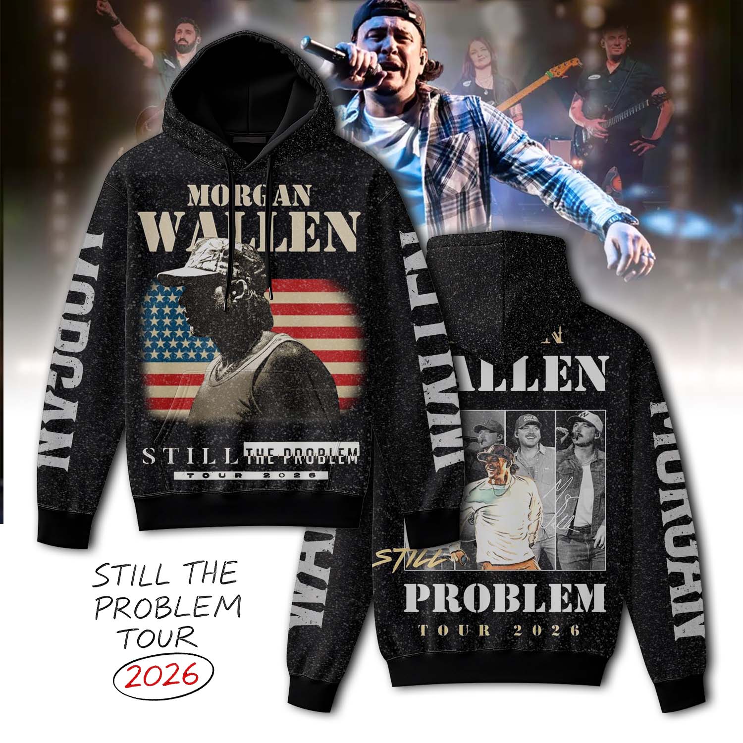 Gleammerch Morgan Wallen T-Shirt/Sweatshirt/Hoodie Gifts For Fans - Hoodie, L