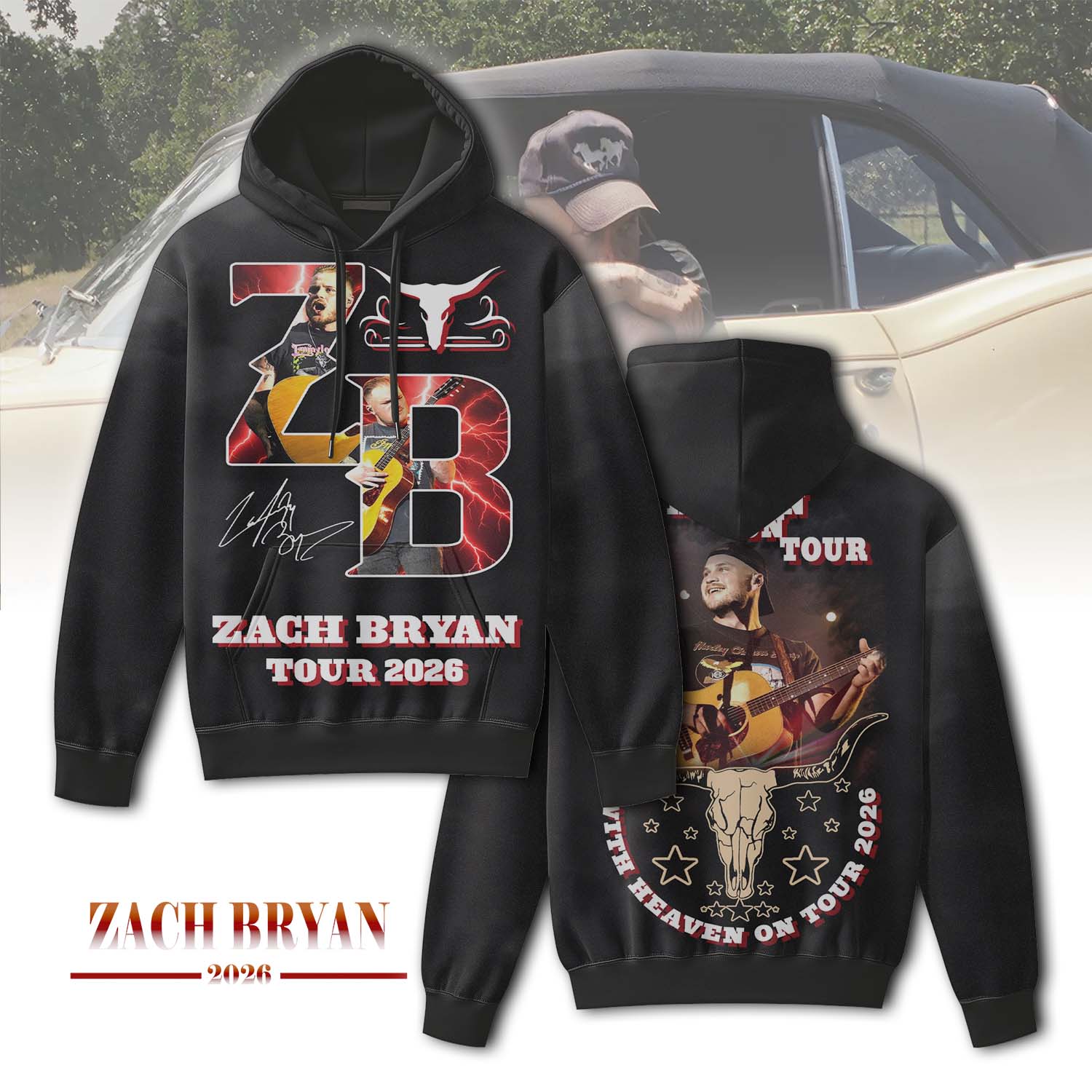 Gleammerch Zach Bryan T-Shirt/Sweatshirt/Hoodie Gifts For Fans - Hoodie, S