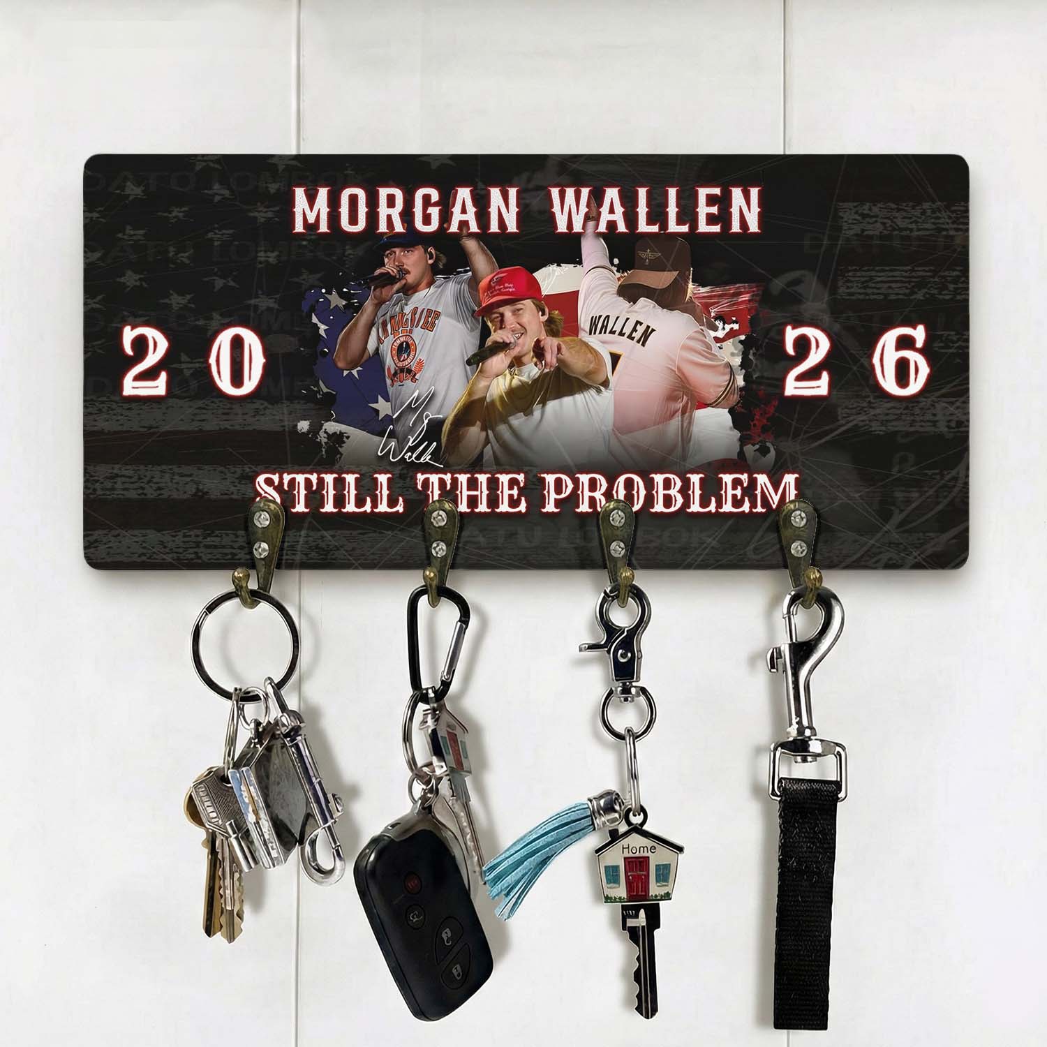Gleammerch Morgan Wallen Personalized Key Holder Gifts For Fans