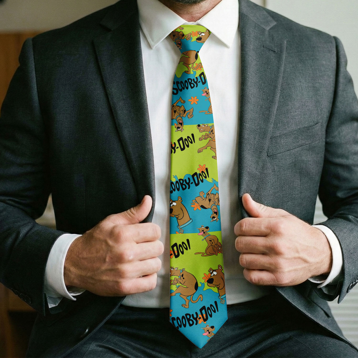 Gleammerch Scooby-Doo Personalized Necktie Gifts For Fans - Style1
