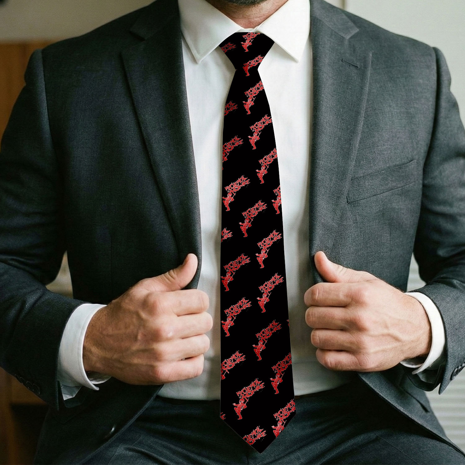 Gleammerch My Chemical Romance Personalized Necktie Gifts For Fans